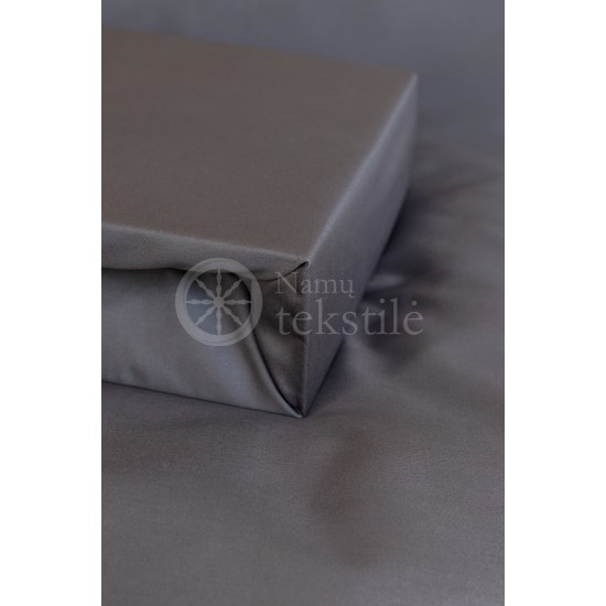 Satin fitted sheets (ANTRACIT)